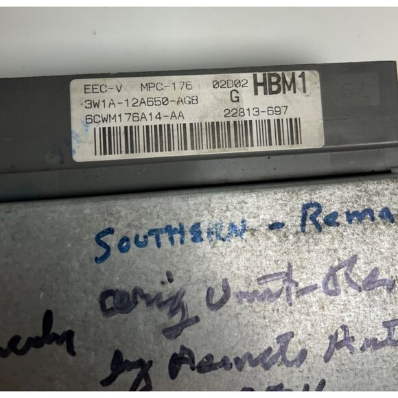 Ford EEC-V Engine Control Module HBM1 For 92 Lincoln Remanufactured - Picture 1 of 8